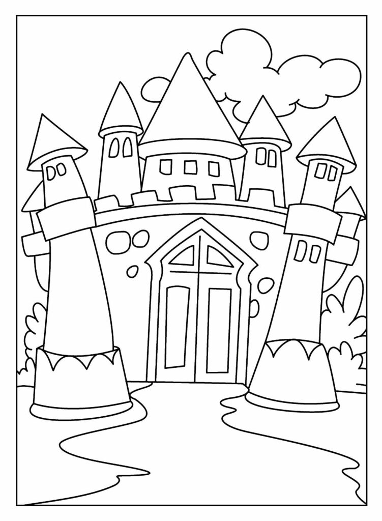 Desenho de Castelo para colorir