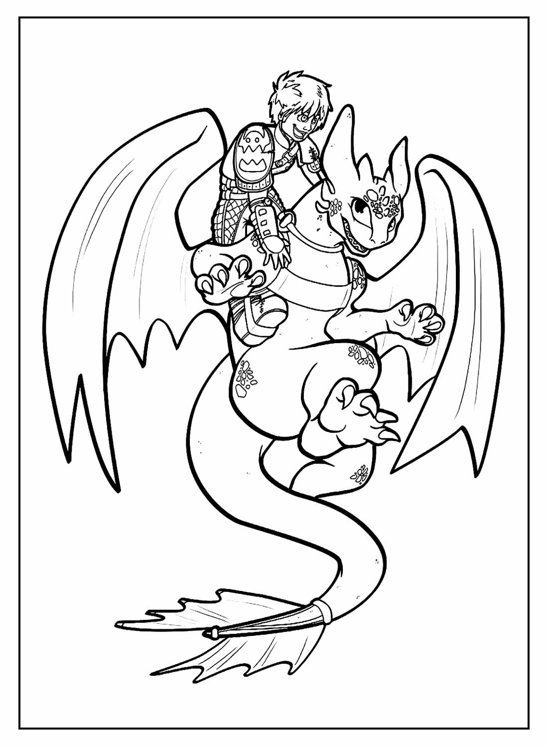 Desenhos de Como Treinar o Seu Dragão para colorir - Bora Colorir