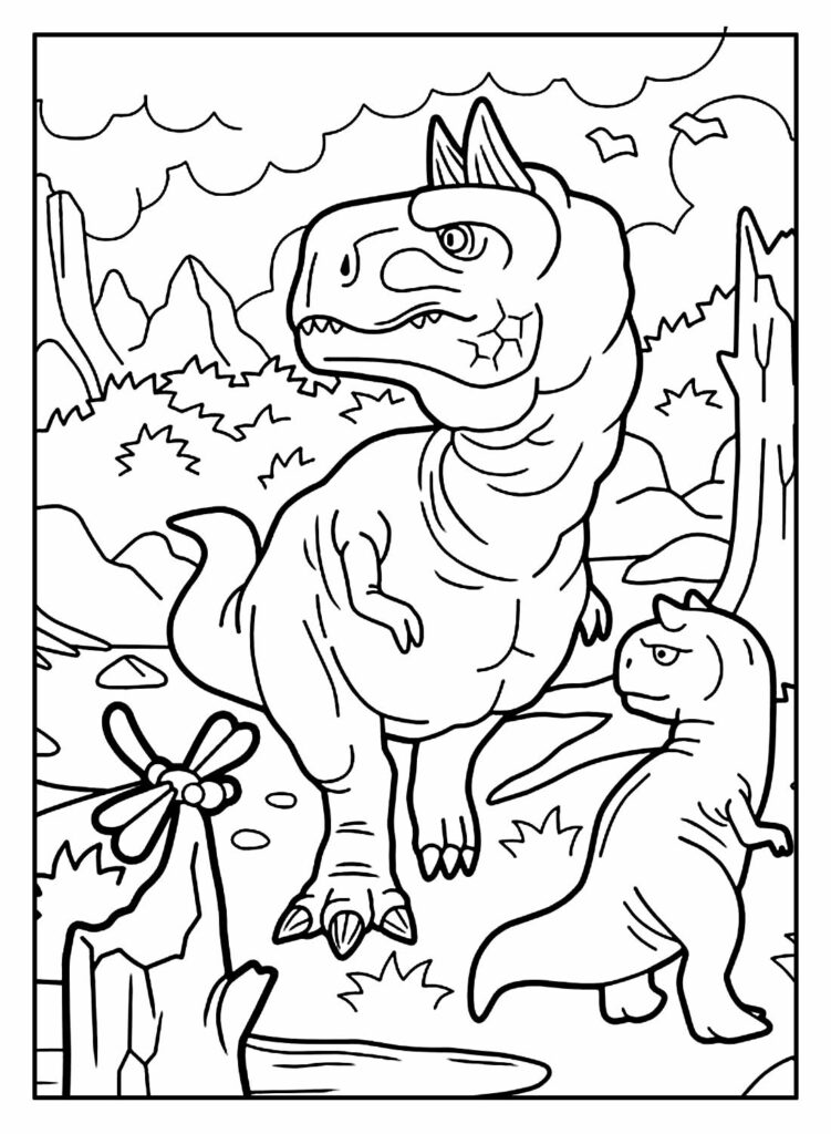 Desenhos de Dinossauro para colorir