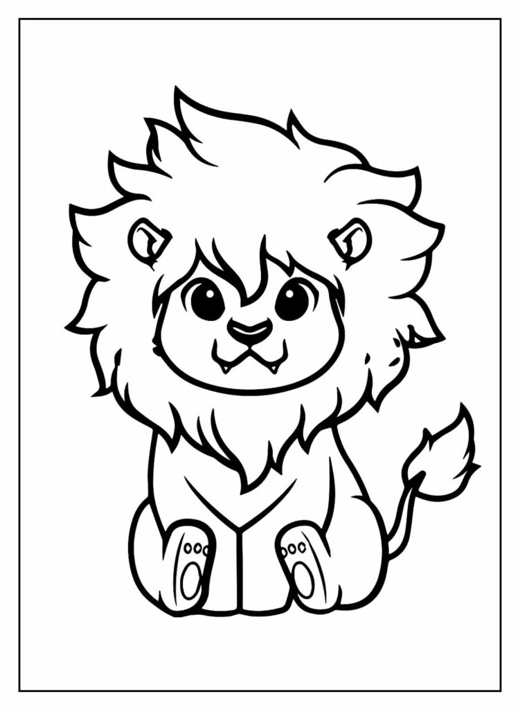 Desenho de Leão para colorir