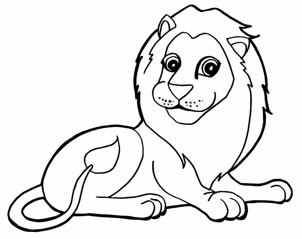 Desenho para colorir de Leão
