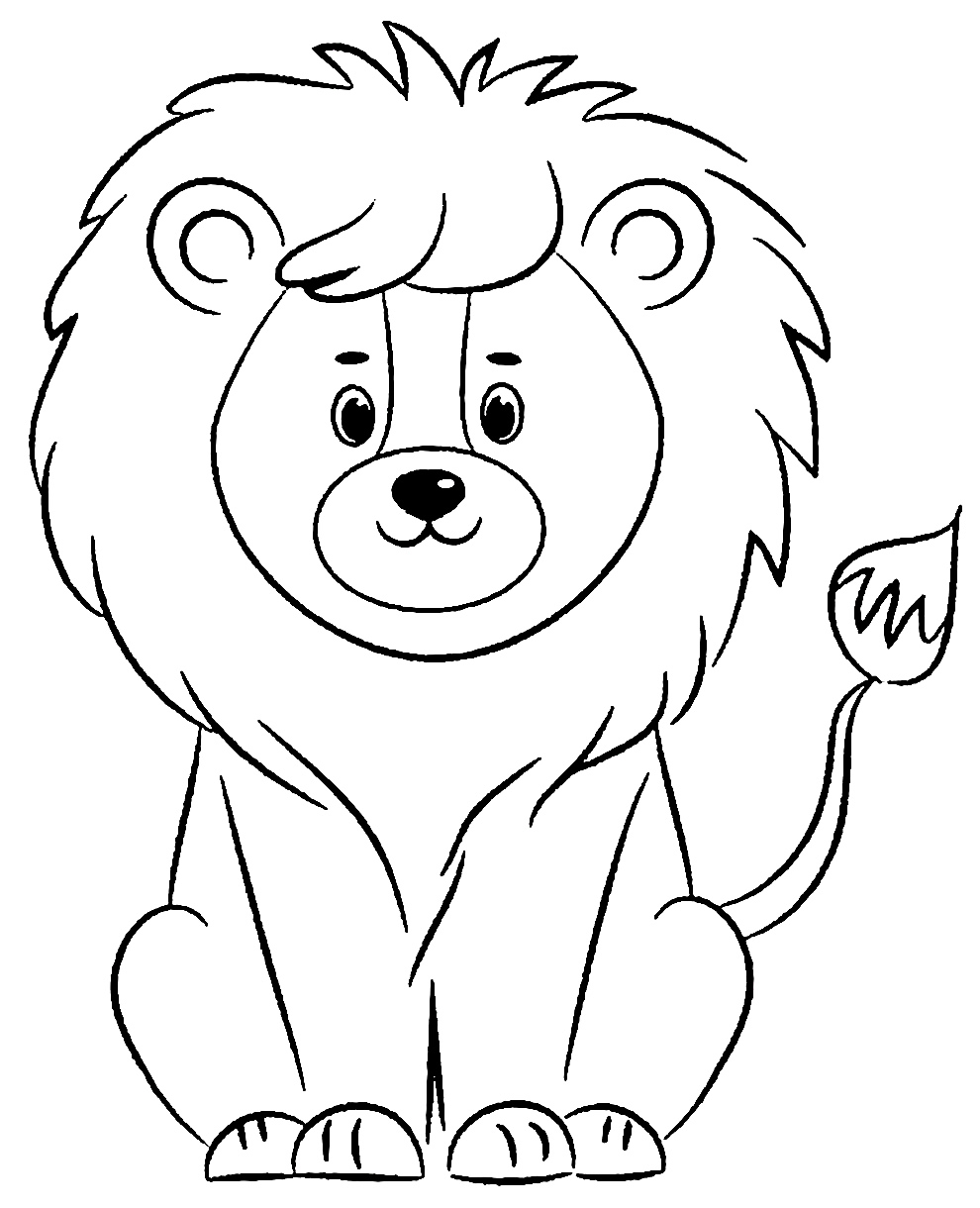 Desenhos de Leão para colorir - Bora Colorir