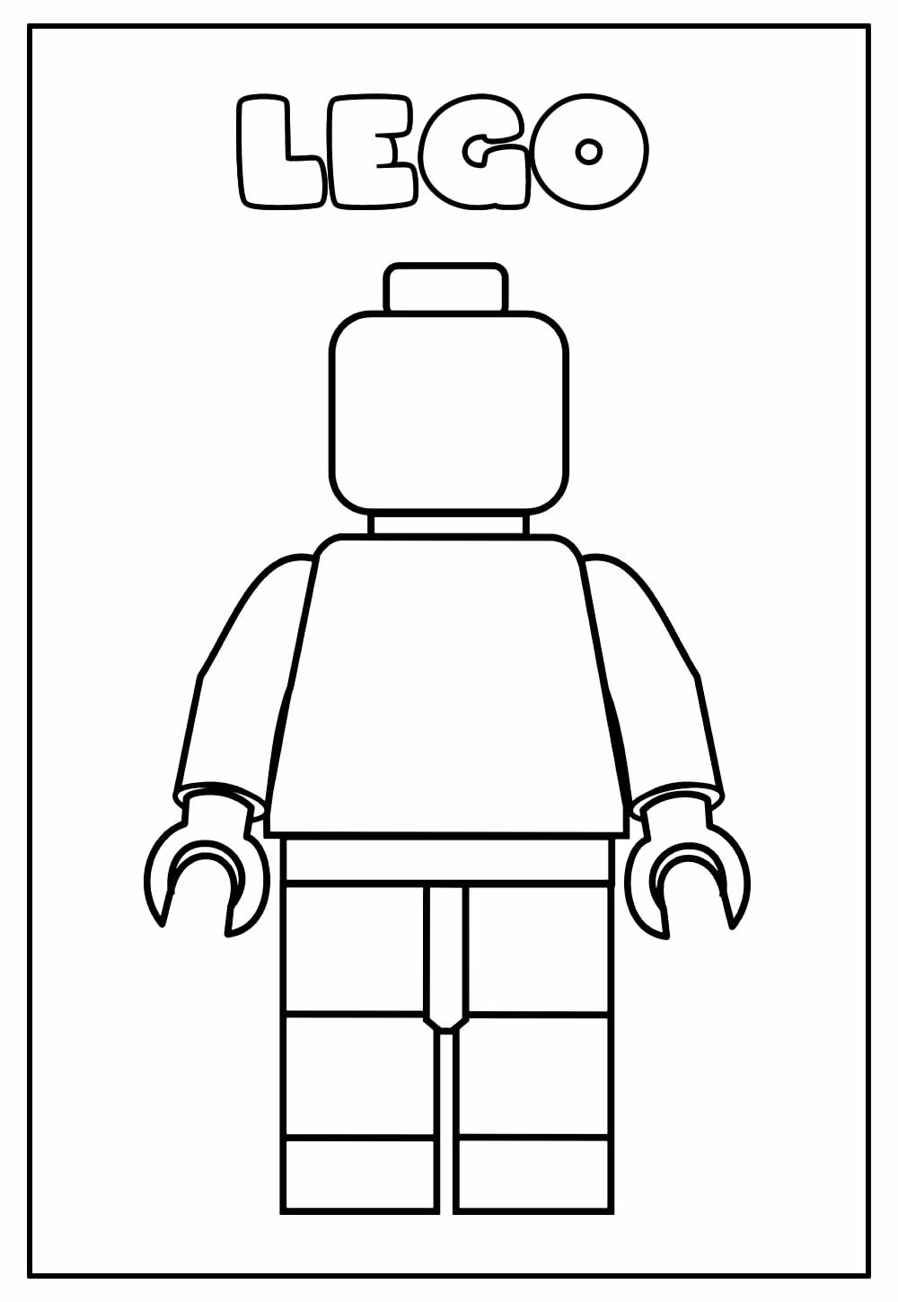 Desenho de Lego para colorir