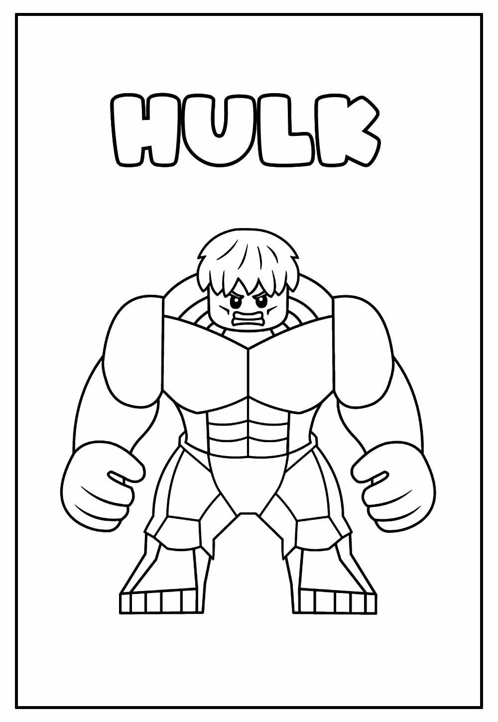 Desenho Educativo de Hulk para colorir