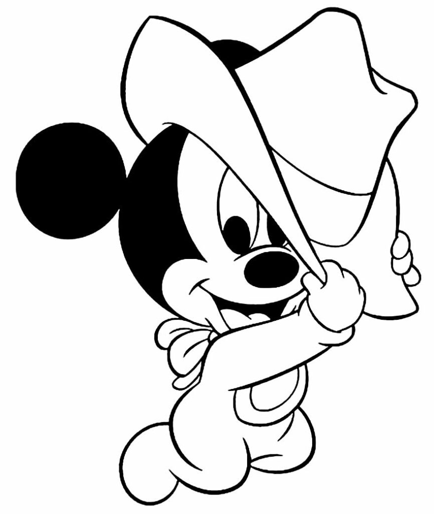 Desenhos de Mickey Mouse para colorir - Bebê