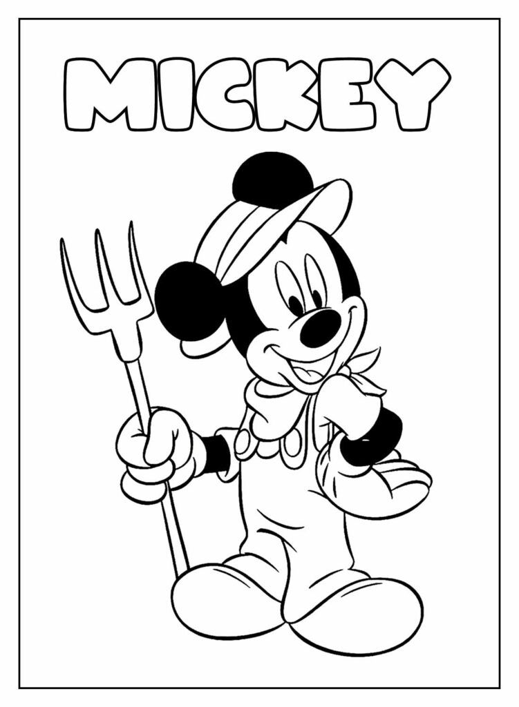Desenho Educativo de Mickey para colorir