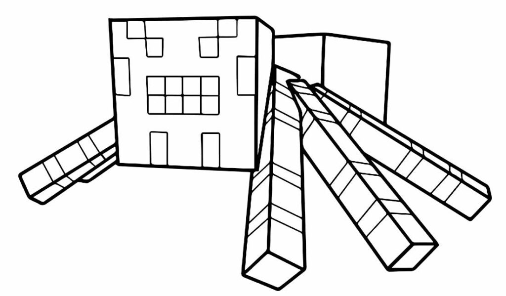 Desenho de Minecraft para pintar e colorir