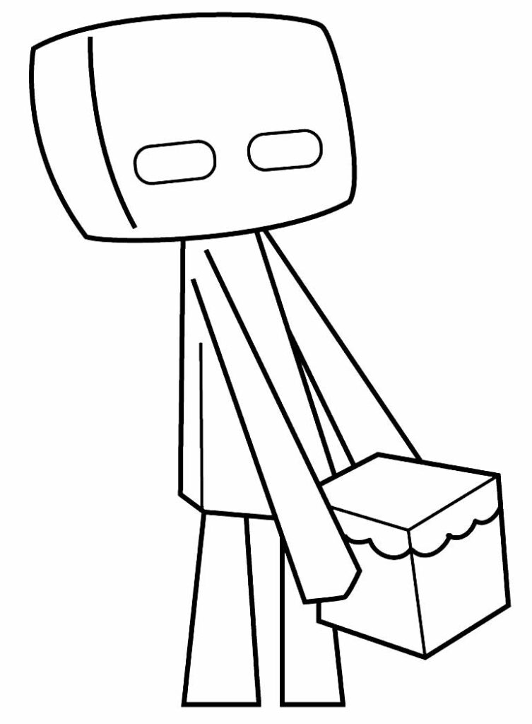 Desenho de Skin cartoon Minecraft para colorir - Tudodesenhos