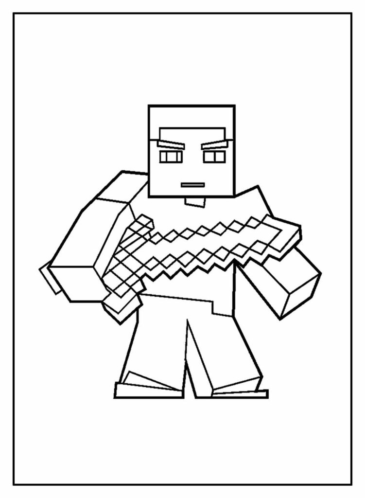 Minecraft - Desenho para pintar