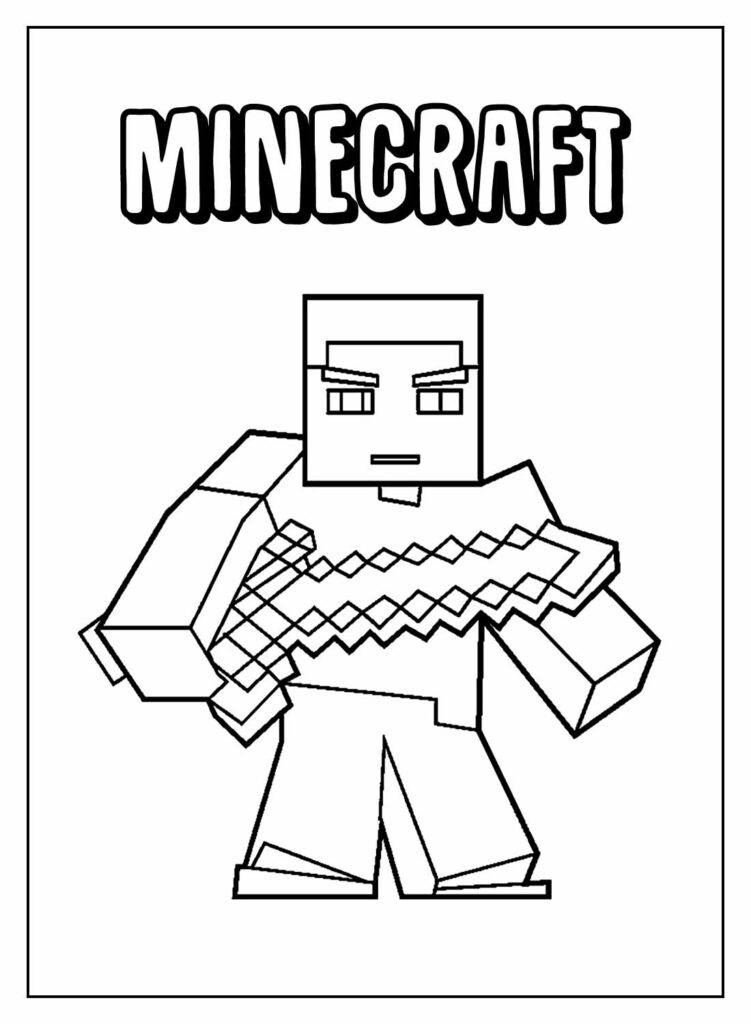 6 Desenhos para colorir de Minecraft