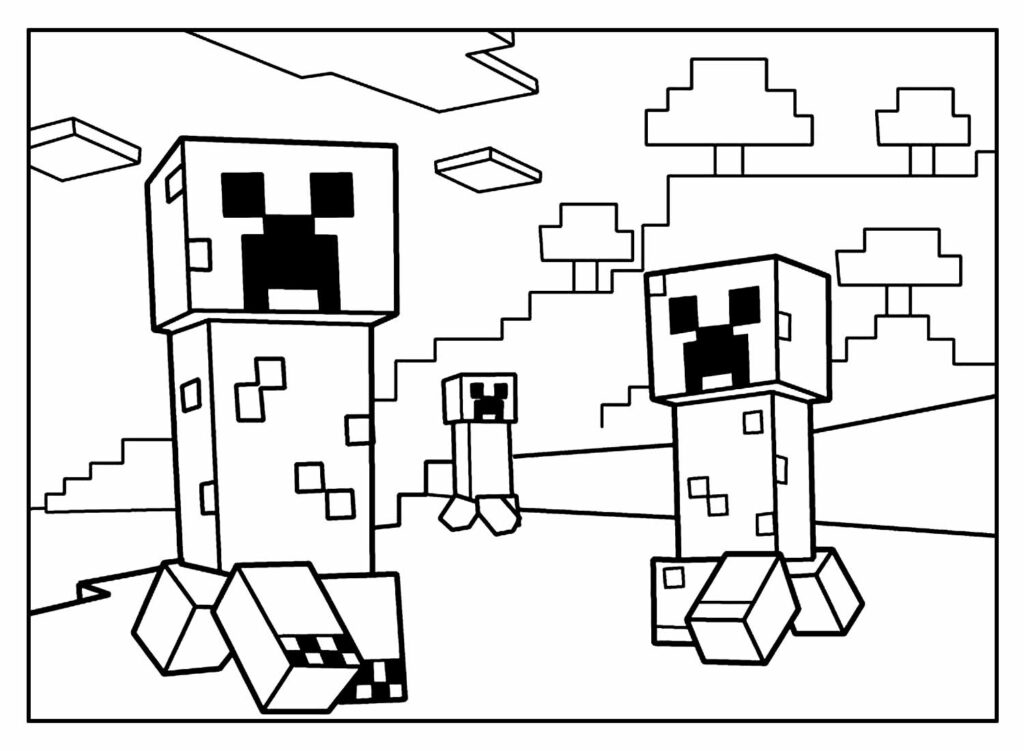 Desenho de Minecraft Ghast para colorir  Desenhos para colorir e imprimir  gratis