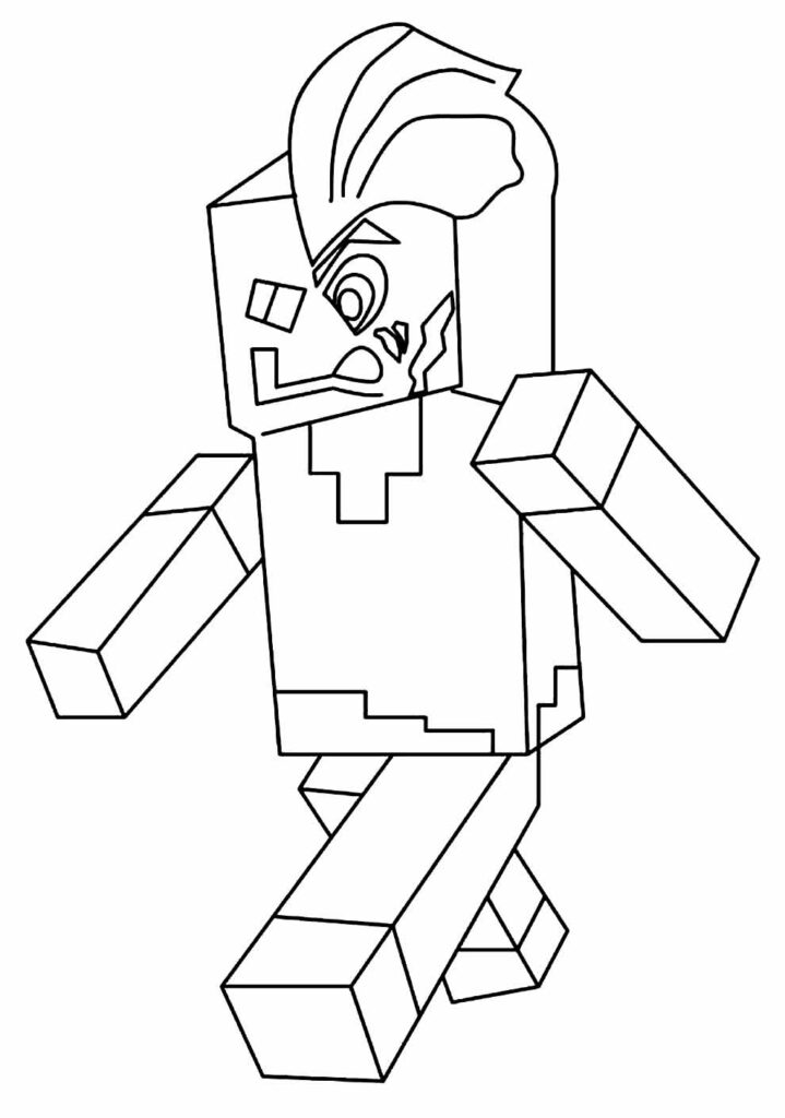 Minecraft para colorir e pintar