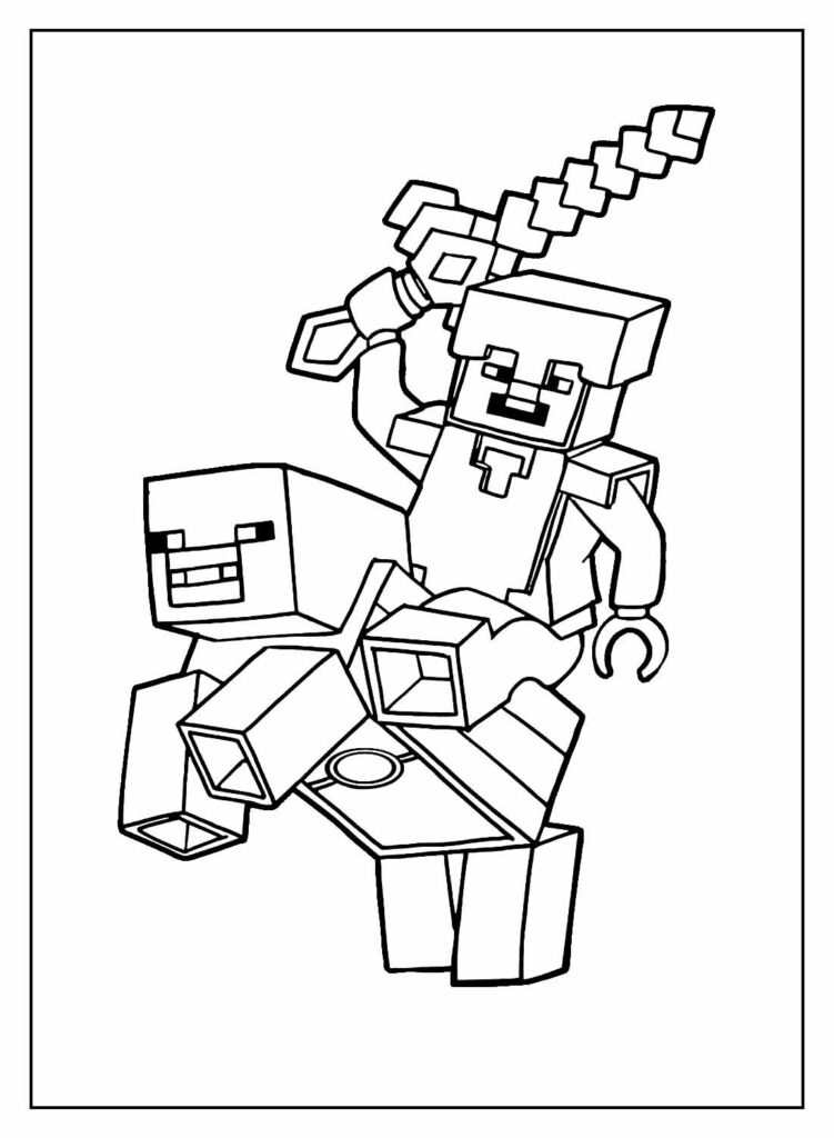 Imprimir para colorir e pintar o desenho Minecraft - 6278