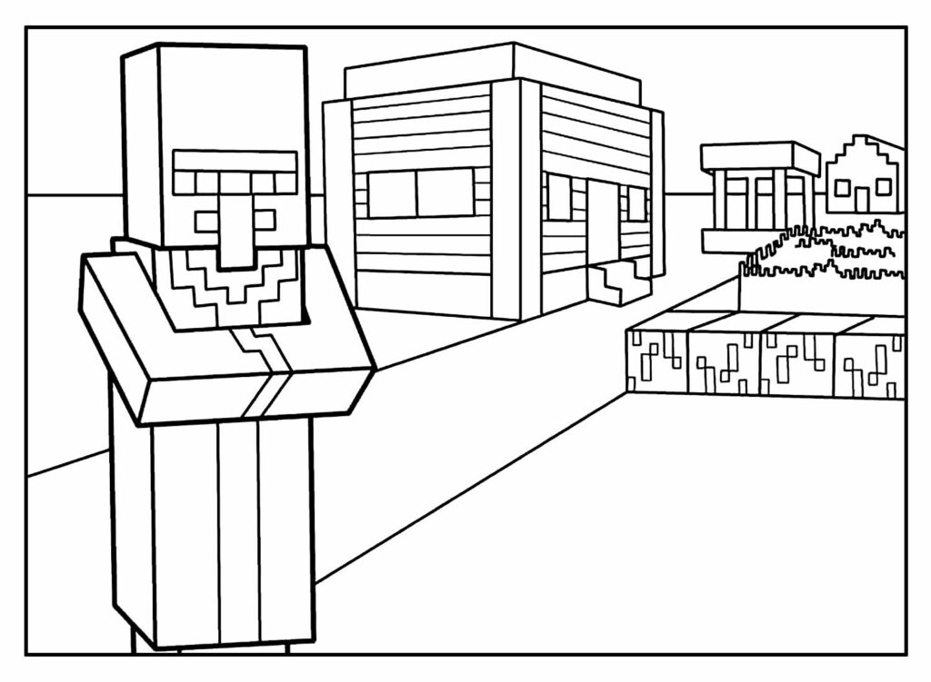 Desenho de Minecraft para colorir