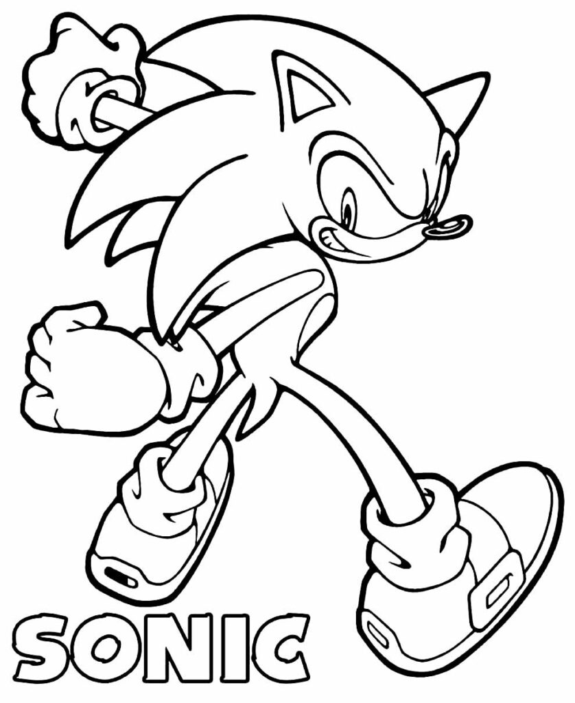 Desenhos de Sonic Incrível 4 para Colorir e Imprimir