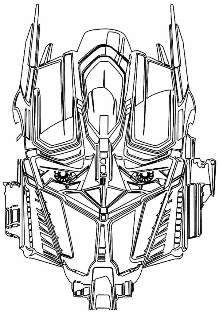 Máscara de Transformers para imprimir, colorir e recortar