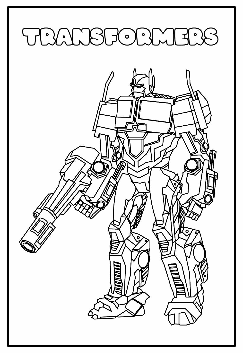 Desenho dos Transformers para pintar