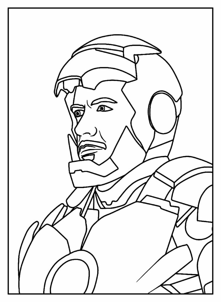 Desenho do Homem de Ferro para colorir