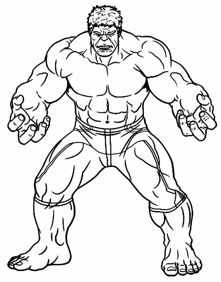 Desenhos do Hulk para colorir - Bora Colorir
