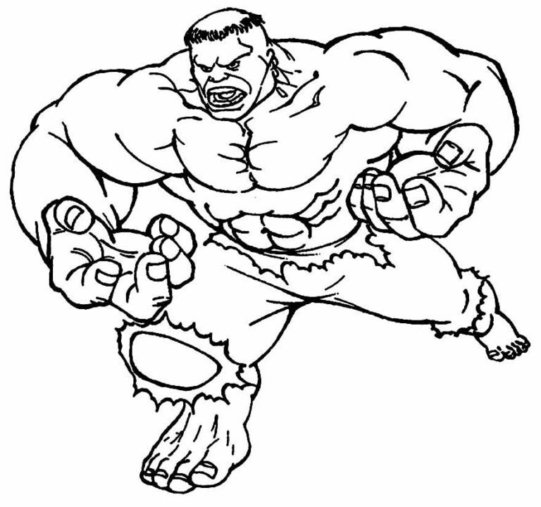 Desenhos do Hulk para colorir - Bora Colorir