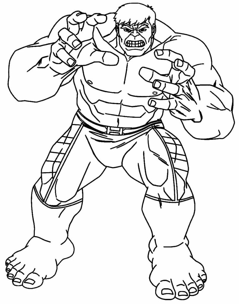 Desenho para colorir de Hulk