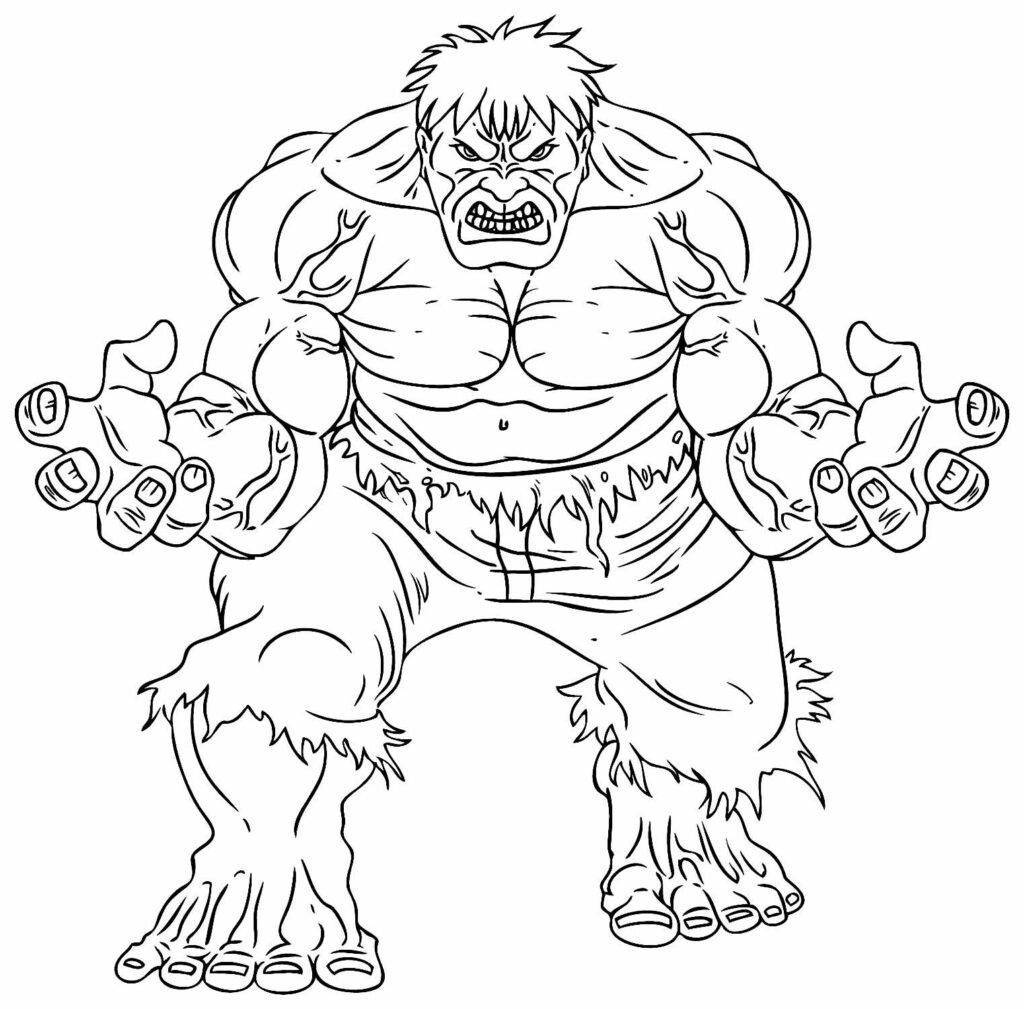 Desenhos de Hulk para colorir