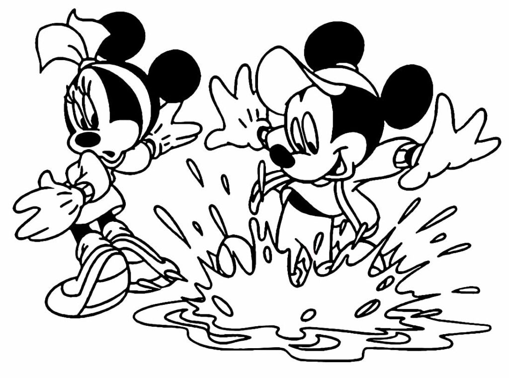 Desenhos do Mickey e Minnie para colorir