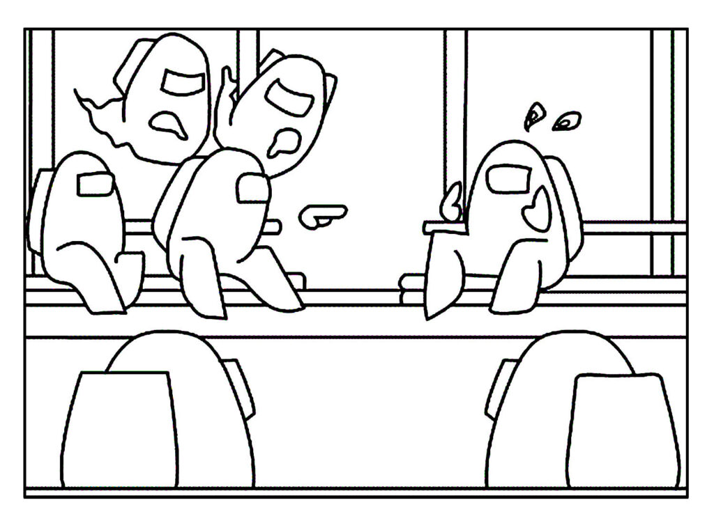 Desenho para colorir Among Us