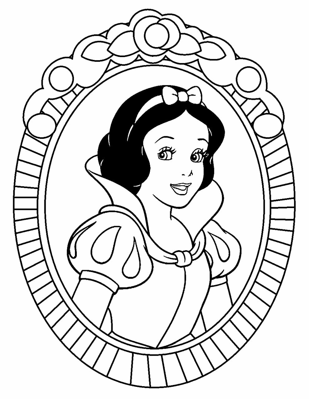 Desenhos da Branca de Neve para colorir - Bora Colorir