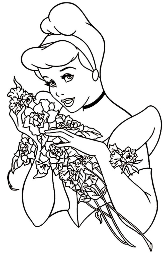 Desenho de Cinderela para colorir