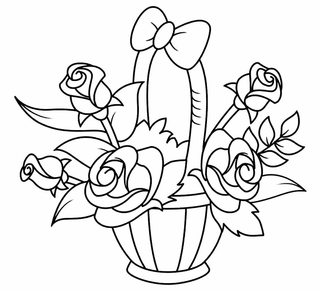 Desenho de Flores para Pintar - Educamais