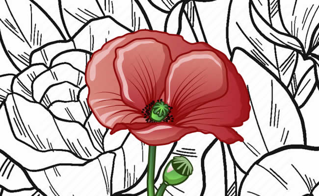 Desenho de Uma pequena flor para colorir , imprimir o baixar. Pinta on-line  com um jogo de colorir desenh…