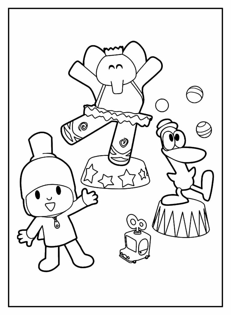 Pocoyo e sua Turma, desenhos para colorir imprimir e pintar - Desenhos para  pintar e colorir