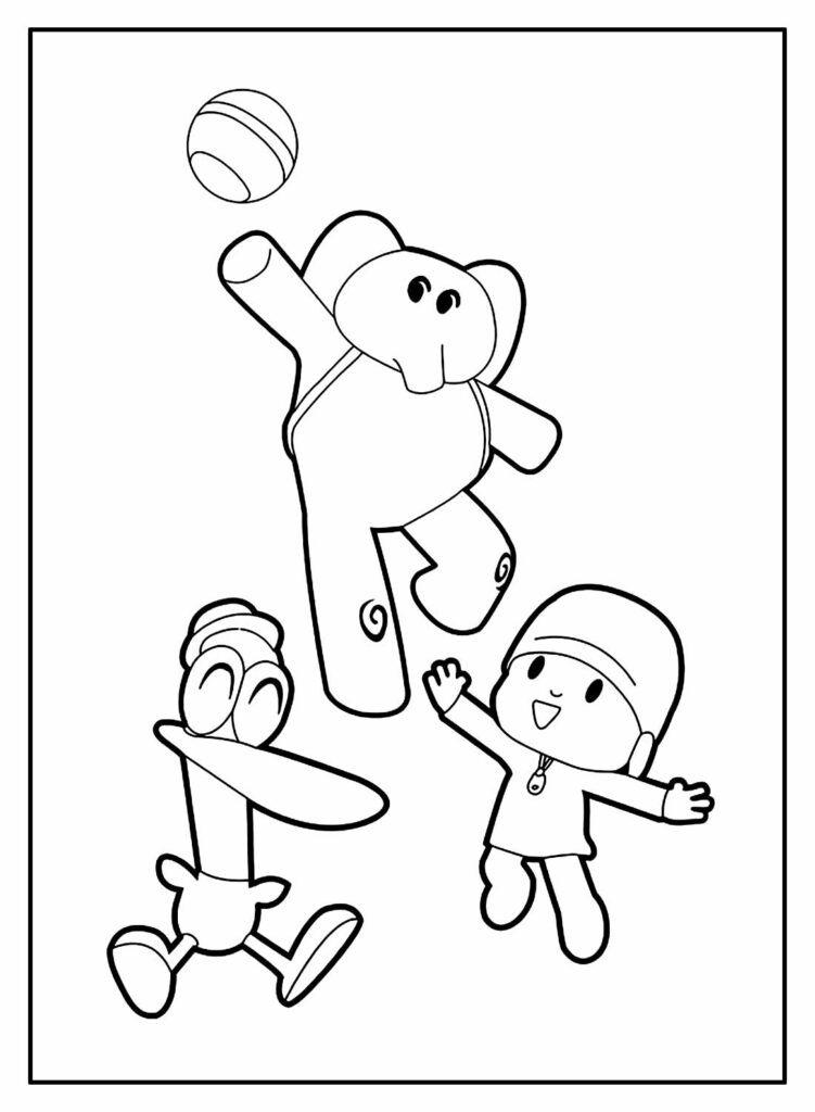 30+ Desenhos do Pocoyo para colorir - Como fazer em casa