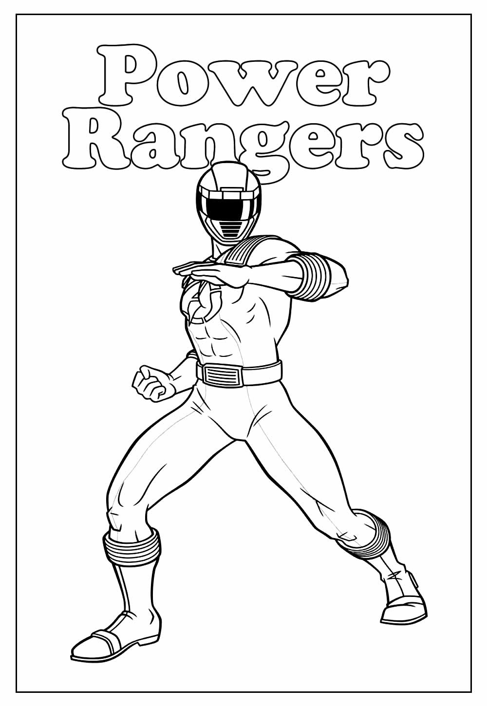 Desenho Educativo dos Power Ranger para colorir