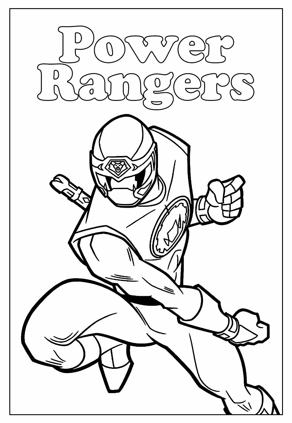 Desenho dos Power Ranger para colorir