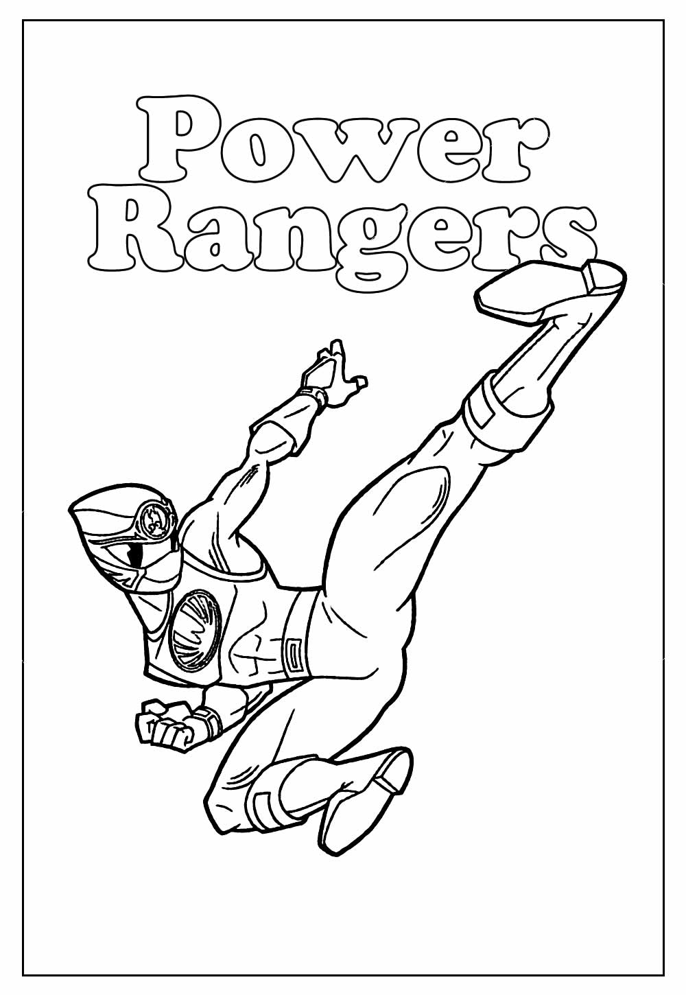 Desenho dos Power Ranger para colorir e pintar