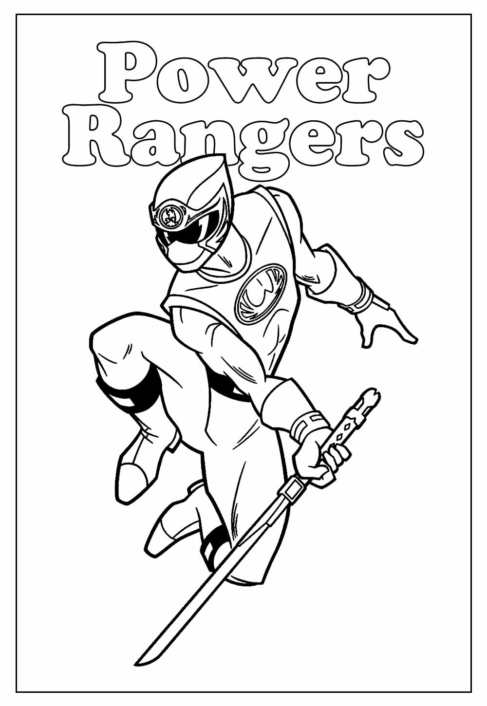 Desenho de Power Rangers para pintar
