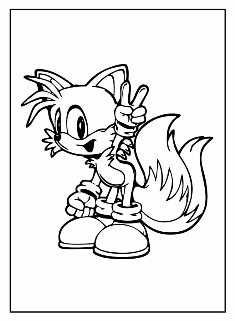 Desenhos de Sonic para pintar e colorir