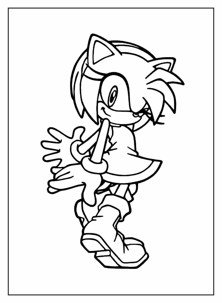 Imagem de Sonic para colorir