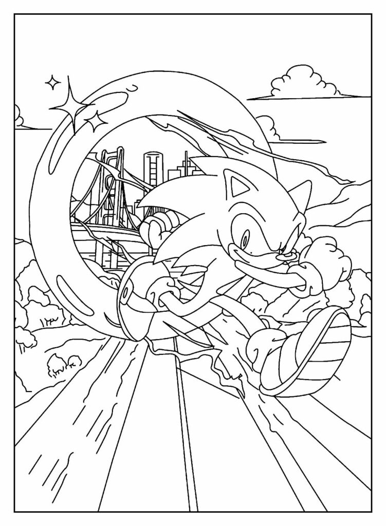Desenho para colorir de Sonic