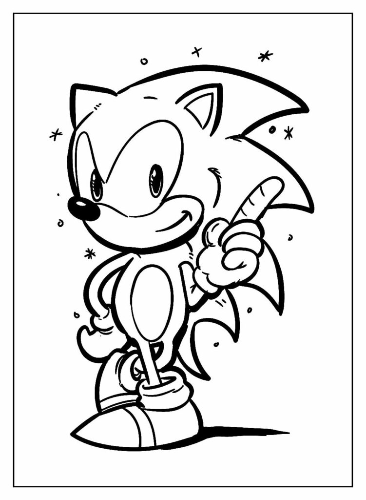 Desenho de Sonic para Colorir - Colorir.com