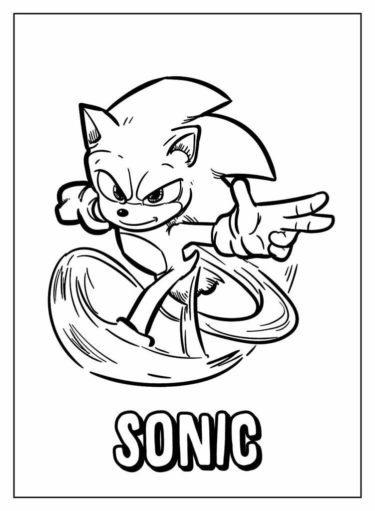 sonic para colorir super rápido, Desenhos para colorir