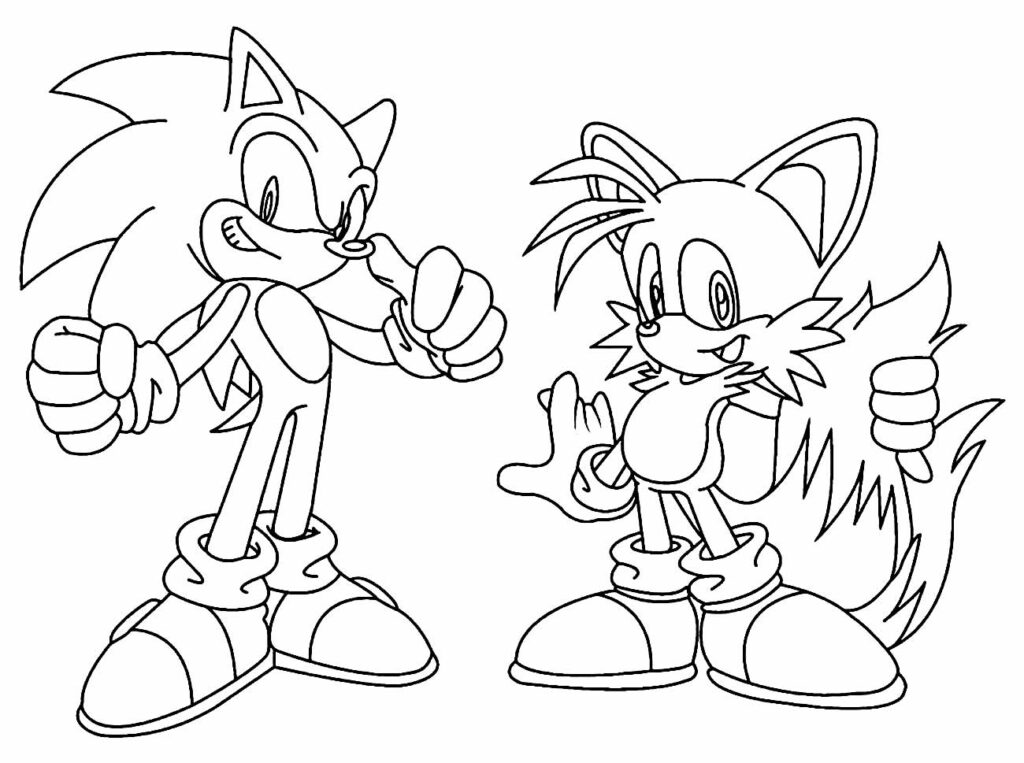 Tails Sonic para colorir - Desenhos Imprimir