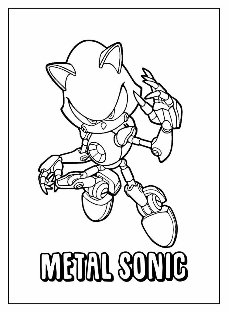 Metal Sonic para colorir - Desenho para pintar