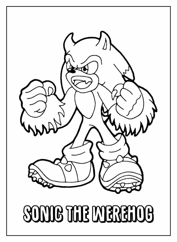 Shadow Sonic para colorir e imprimir