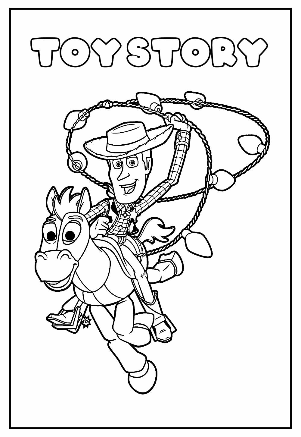 Desenho Educativo de Toy Story para pintar