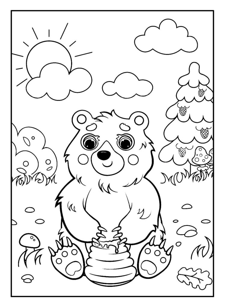 Páginas para colorir Urso