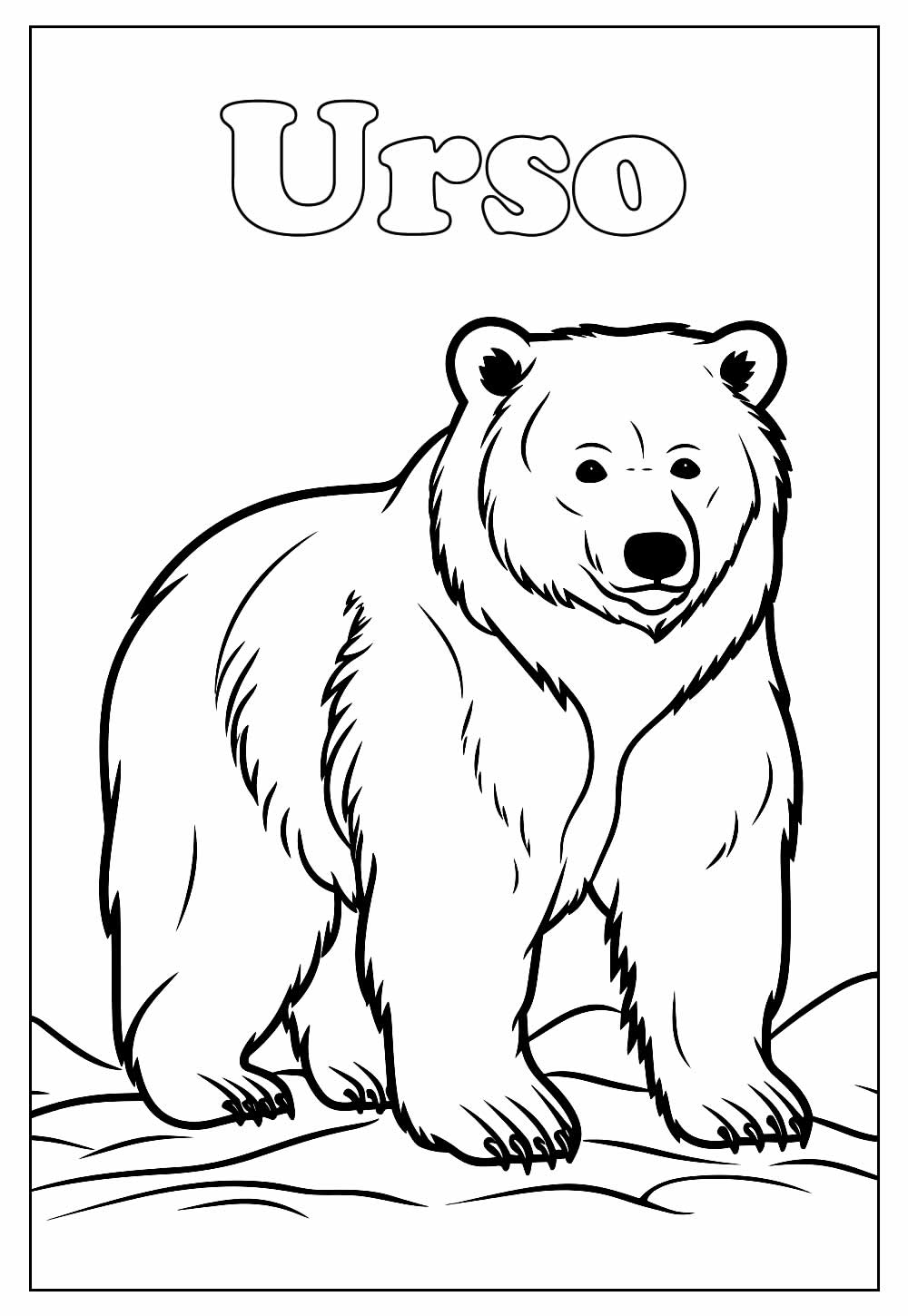 Urso para colorir