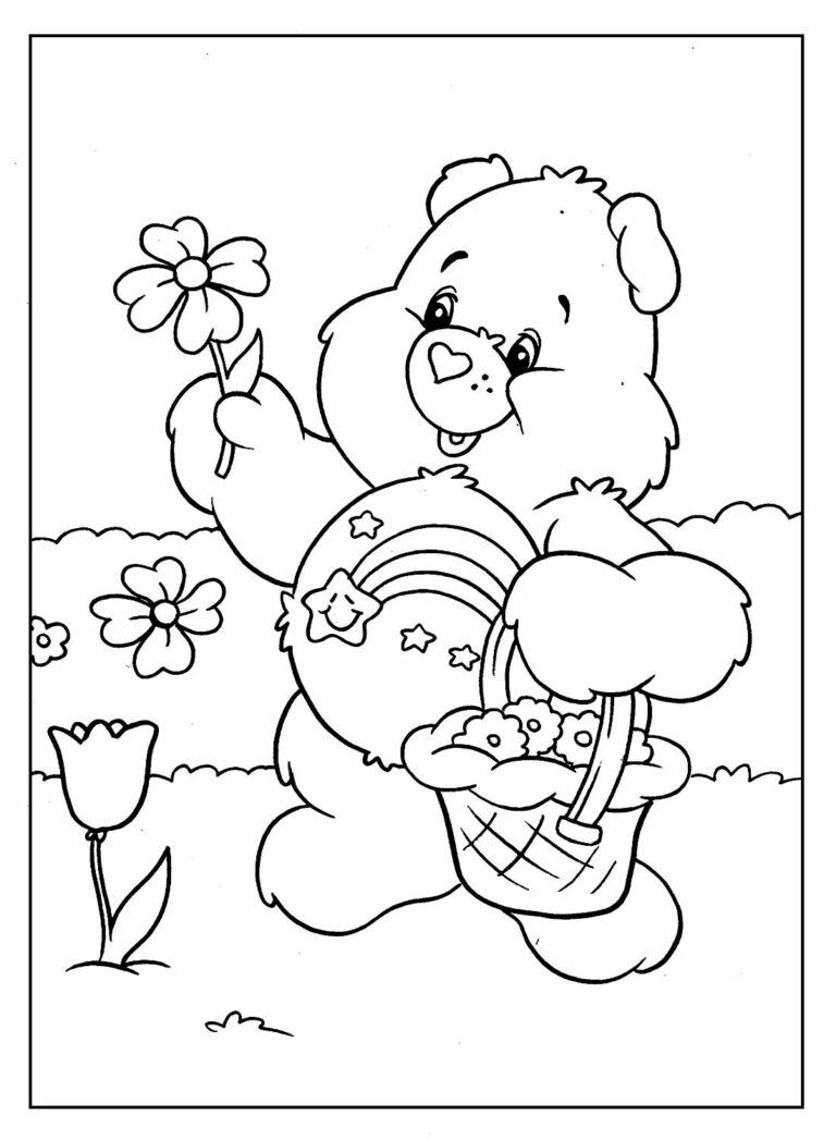Desenhos dos Ursinhos Carinhosos para colorir - Bora Colorir